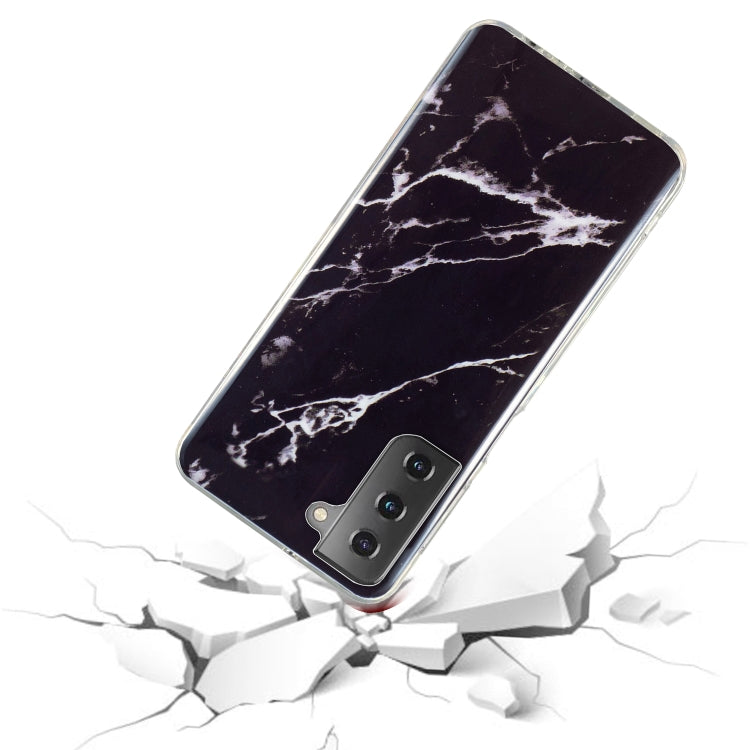 Para Samsung Galaxy S21 5G IMD Marble Pattern TPU Phone Case (Negro)