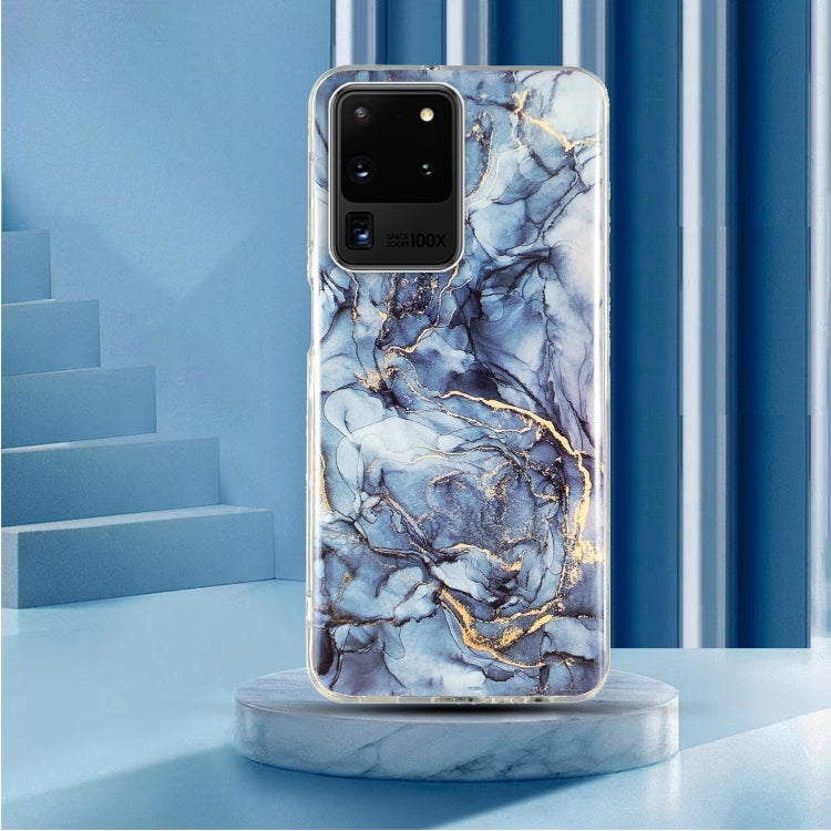 Para Samsung Galaxy S20 Ultra 5G IMD Marble Pattern TPU Funda para teléfono (gris)