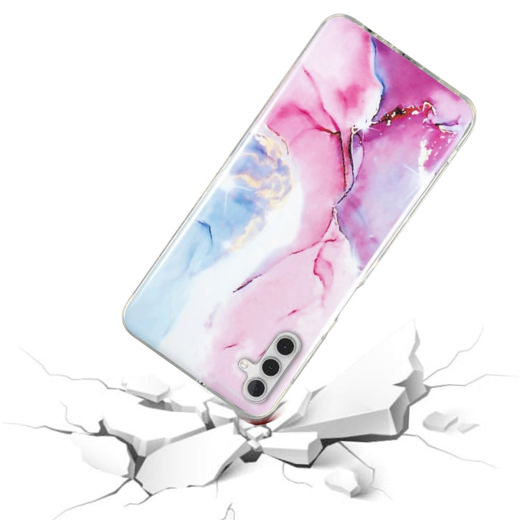 Para Samsung Galaxy A13 5G IMD Marble Pattern TPU Funda para teléfono (rosa azul)