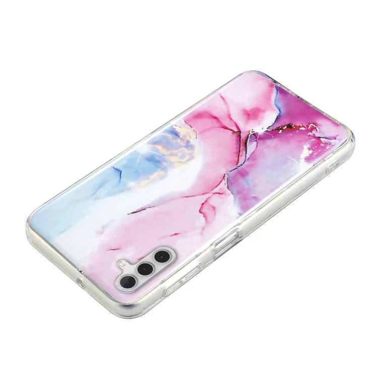 Para Samsung Galaxy A13 5G IMD Marble Pattern TPU Funda para teléfono (rosa azul)
