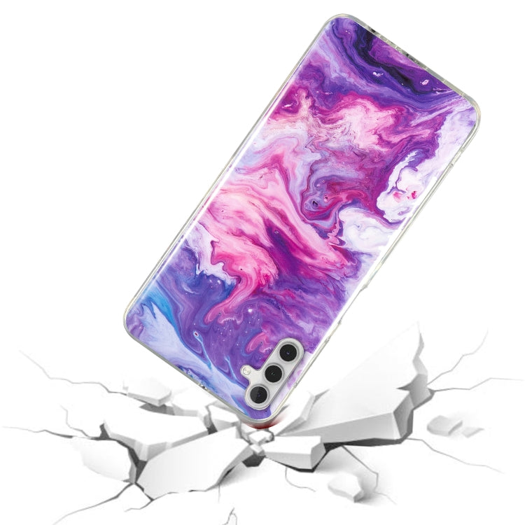 Para Samsung Galaxy A13 5G IMD Marble Pattern TPU Phone Case (Rojo)