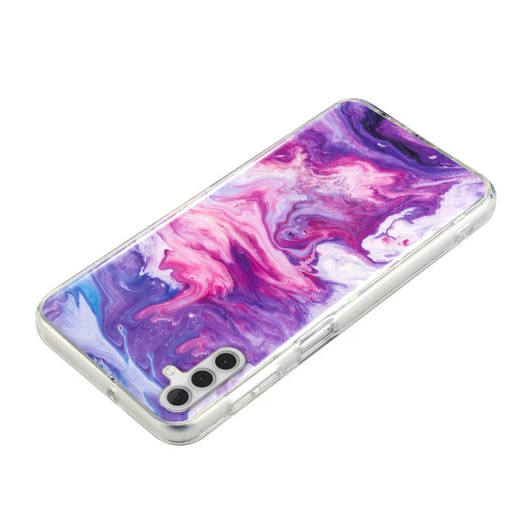 Para Samsung Galaxy A13 5G IMD Marble Pattern TPU Phone Case (Rojo)