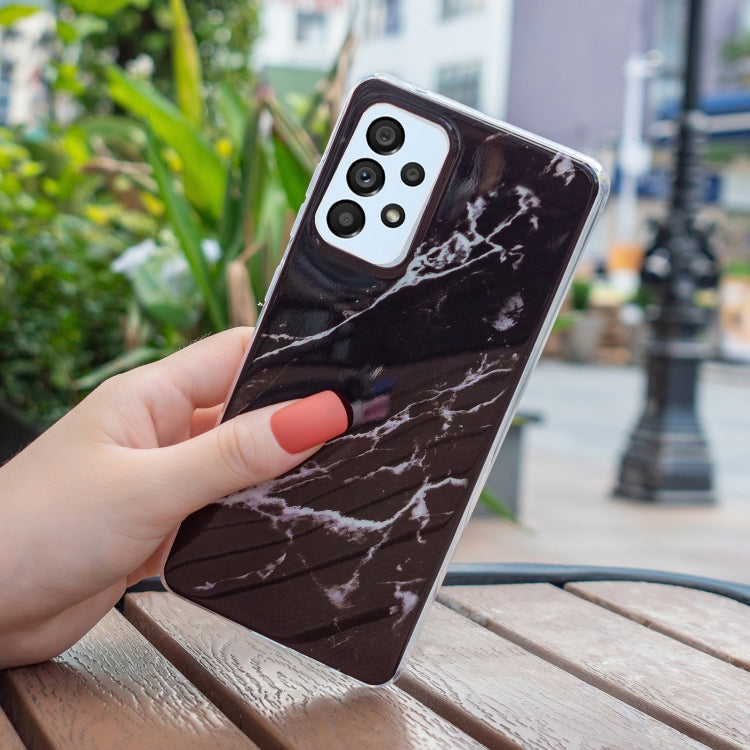 Para Samsung Galaxy A32 4G IMD Marble Pattern TPU Phone Case (Negro)