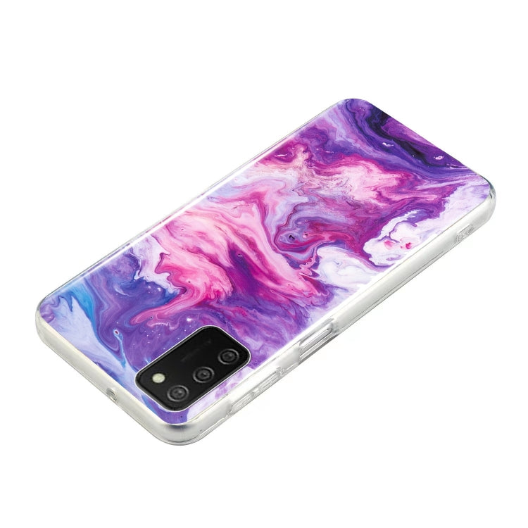 Para Samsung Galaxy A02s IMD Marble Pattern TPU Phone Case (Rojo)