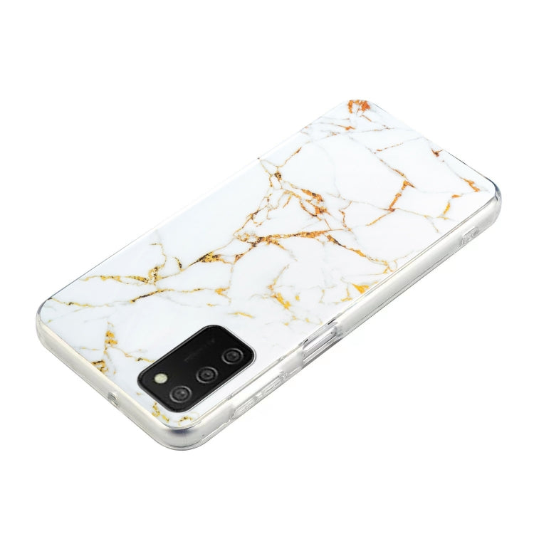 Para Samsung Galaxy A03s IMD Marble Pattern TPU Phone Case (Blanco)