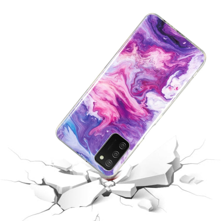 Para Samsung Galaxy A03s IMD Marble Pattern TPU Phone Case (Rojo)