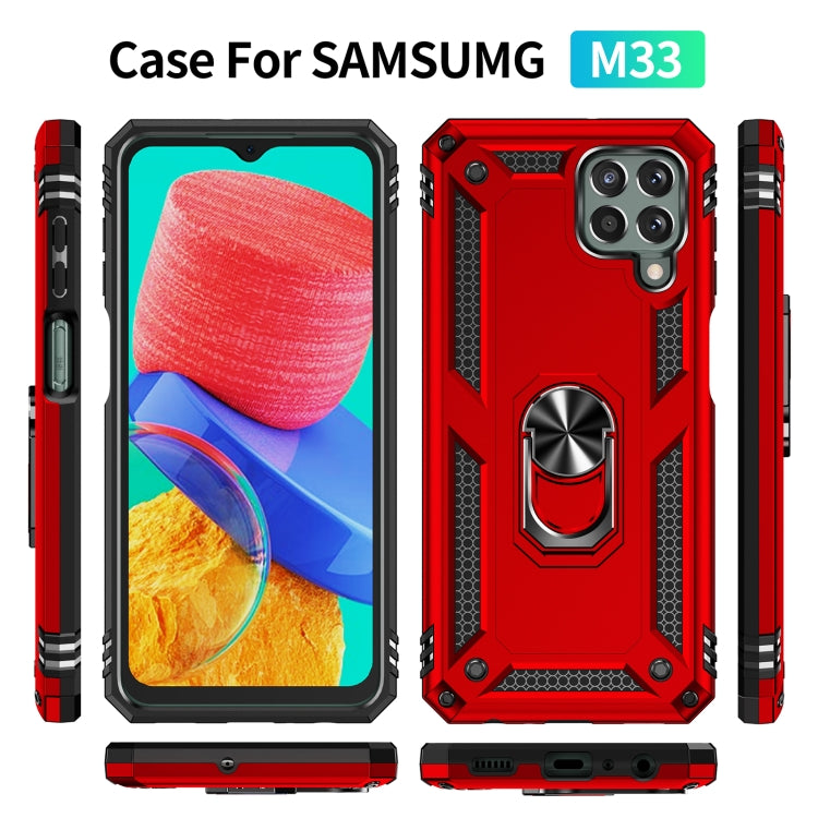 Para Samsung Galaxy M33 5G Global Shockproof TPU + PC Phone Case (Rojo)
