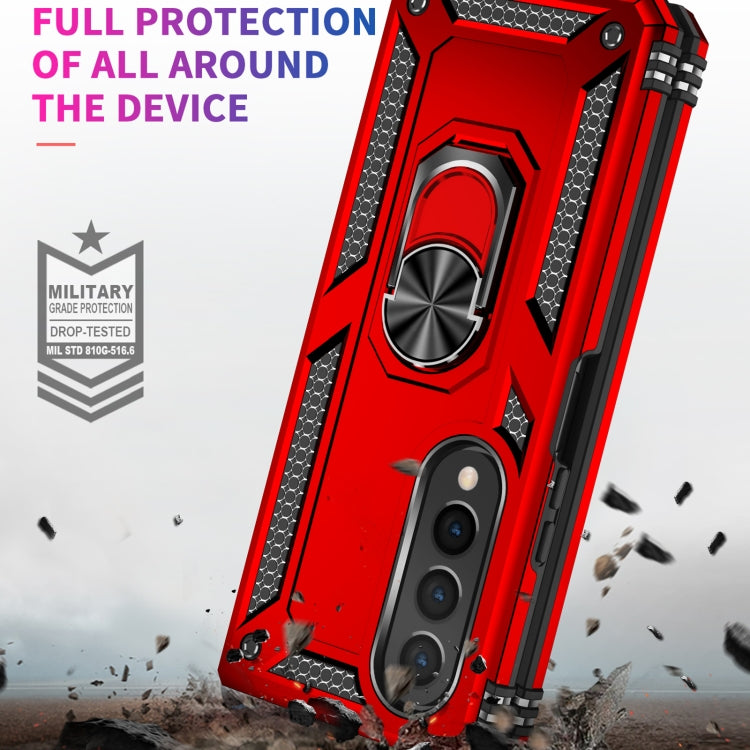 Para Samsung Galaxy Z Fold4 a prueba de golpes TPU + PC Phone Case (Rojo)