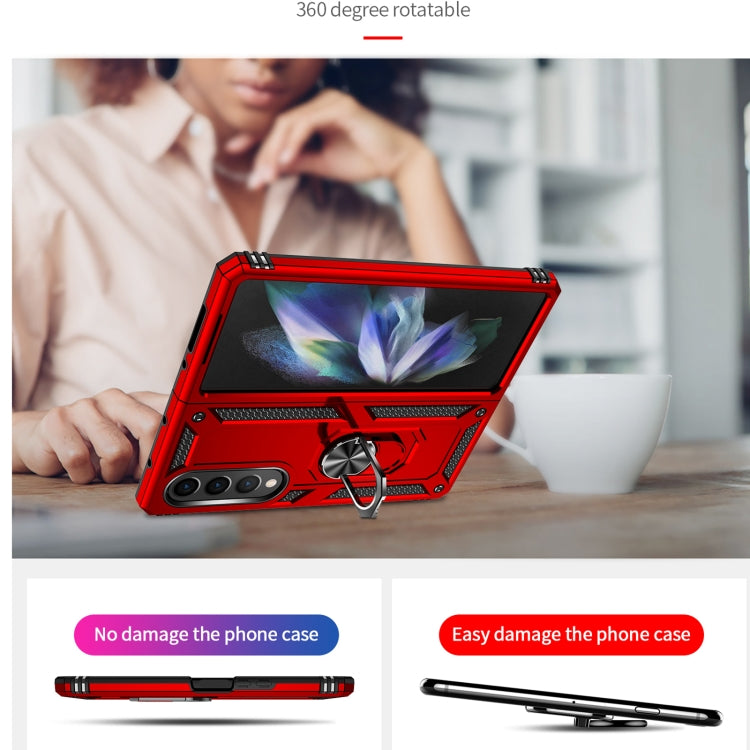 Para Samsung Galaxy Z Fold4 a prueba de golpes TPU + PC Phone Case (Rojo)