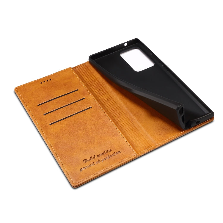 Para Samsung Galaxy Note20 Ultra Calf Texture Horizontal Flip Funda de cuero para teléfono (Rojo)