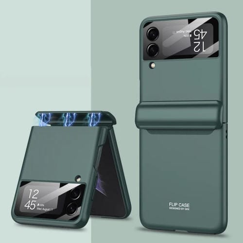 Estuche Protector para Teléfono Samsung Galaxy Z Flip4 Gkk con Pliegue Magnético Todo Incluido (Verde)