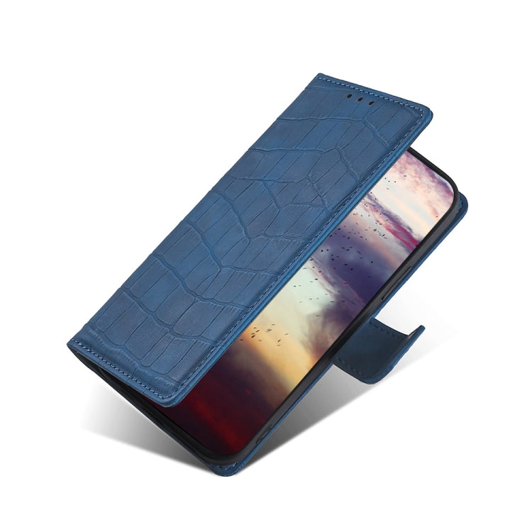 Funda de Cuero Huawei Nova 10 Skin Feel Cocodrilo Cierre Magnético (Azul)