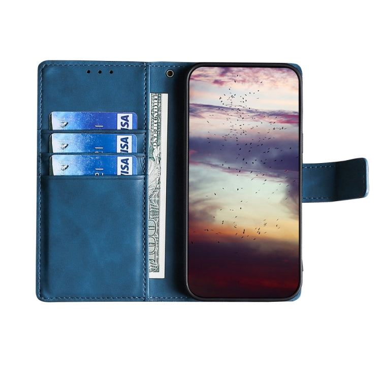 Funda de Cuero Huawei Nova 10 Skin Feel Cocodrilo Cierre Magnético (Azul)