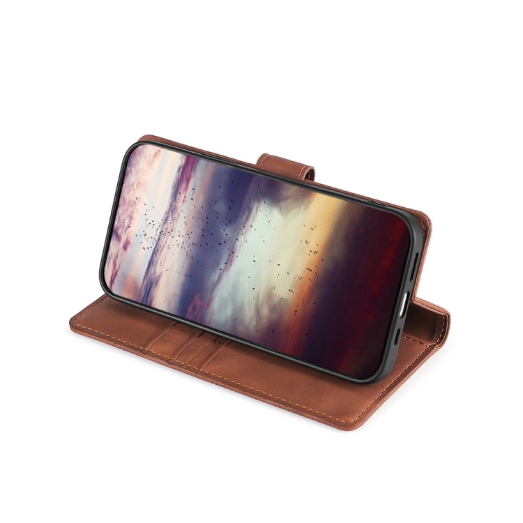 Funda de Cuero para OnePlus Ace Racing con Cierre Magnético y Skin Feel Cocodrilo (Marrón)