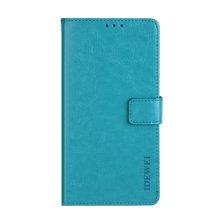 Para Sony Xperia 1 II idewei Crazy Horse Texture Funda de cuero con tapa horizontal con soporte, ranuras para tarjetas y billetera (azul cielo)