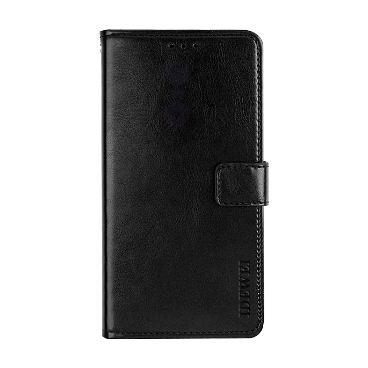 Para Huawei P40 idewei Crazy Horse Texture Funda de cuero con tapa horizontal con soporte, ranuras para tarjetas y billetera (negro)