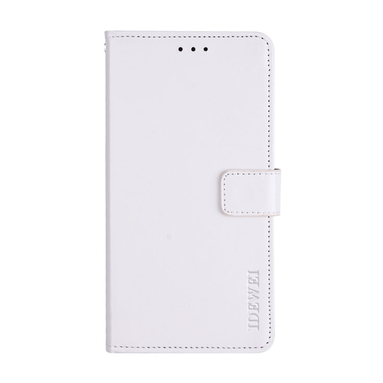 Para Huawei P40 idewei Crazy Horse Texture Funda de cuero con tapa horizontal con soporte, ranuras para tarjetas y billetera (blanco)