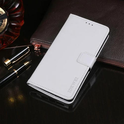 Para Huawei P40 Pro idewei Crazy Horse Texture Funda de cuero con tapa horizontal con soporte, ranuras para tarjetas y billetera (blanco)