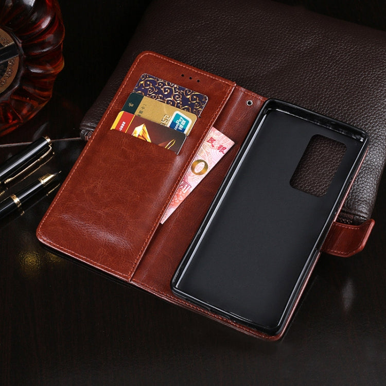 Para Huawei P40 Pro idewei Crazy Horse Texture Funda de cuero con tapa horizontal con soporte, ranuras para tarjetas y billetera (blanco)