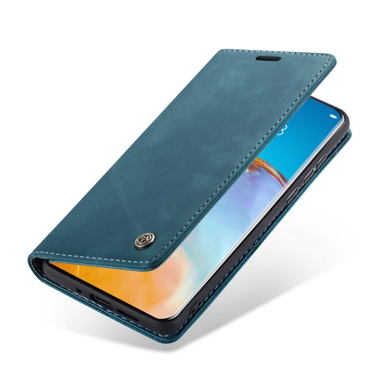Para Huawei P40 Pro CaseMe-013 Estuche de cuero con tapa horizontal multifuncional con ranura para tarjeta, soporte y billetera (azul)
