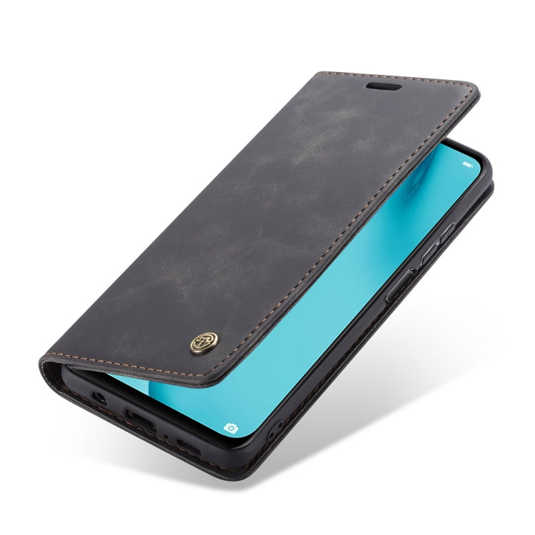 Para Huawei P40 Lite CaseMe-013 Estuche de cuero con tapa horizontal multifuncional con ranura para tarjeta, soporte y billetera (negro)