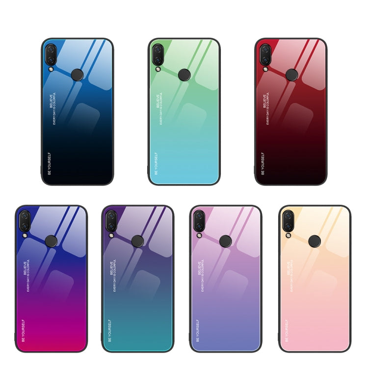 Para Huawei nova 3i Gradient Color Glass Case (Aurora Blue)