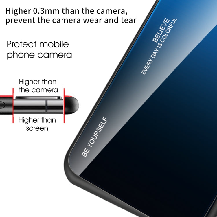 Para Huawei nova 8 Pro 5G Gradient Color Glass Case (Aurora Blue)
