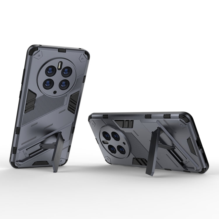Funda 2 en 1 Huawei Mate 50 Pro Punk Armor PC + TPU a Prueba de Golpes con Soporte Invisible (Gris)