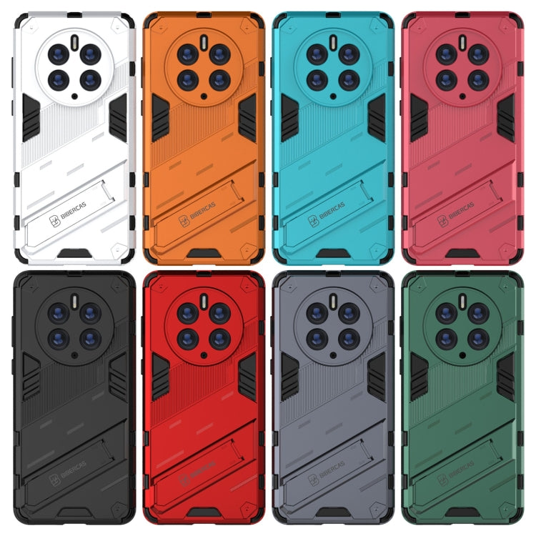 Funda 2 en 1 Huawei Mate 50 Pro Punk Armor PC + TPU a Prueba de Golpes con Soporte Invisible (Gris)