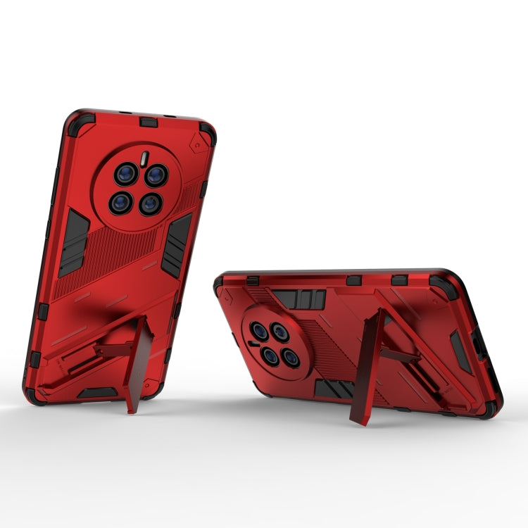 Funda 2 en 1 Huawei Mate 50 Punk Armor PC + TPU a Prueba de Golpes con Soporte Invisible (Rojo)