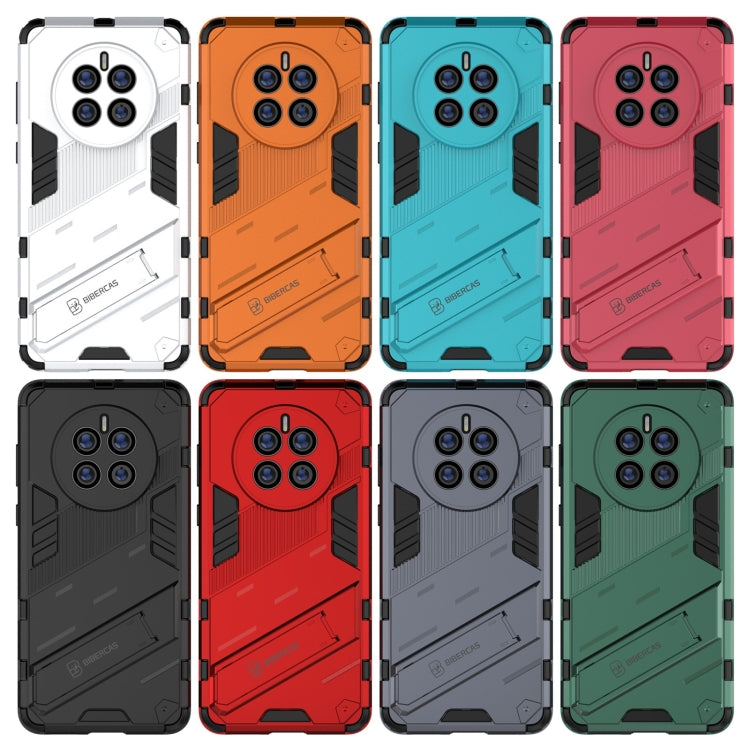 Funda 2 en 1 Huawei Mate 50 Punk Armor PC + TPU a Prueba de Golpes con Soporte Invisible (Rojo)
