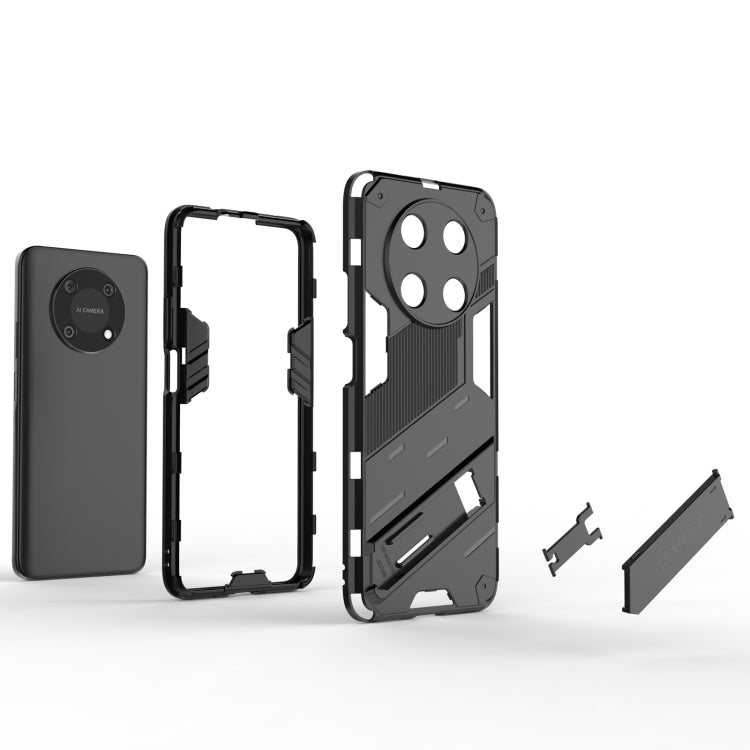 Funda Huawei Nova Y90 Enjoy 50 Pro Punk Armor 2 en 1 PC + TPU Shockproof con Soporte Invisible (Rojo)