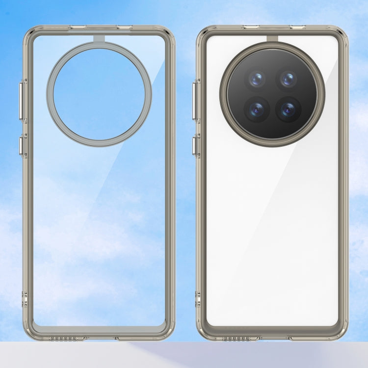 Funda para Huawei Mate 50 Colorful Series Acrylic + TPU Phone Case (Gris Transparente)