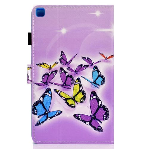 Estuche de Cuero para Hilo de Coser Plano Izquierdo y Derecho con Cubierta Bolígrafo Ranura Tarjeta Hebilla Tira Antideslizante Soporte (Mariposa)