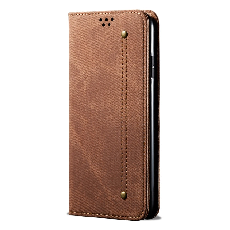 Funda de Cuero con Tapa Horizontal para Huawei Nova Y90 4G y Enjoy 50 Pro (Marrón)