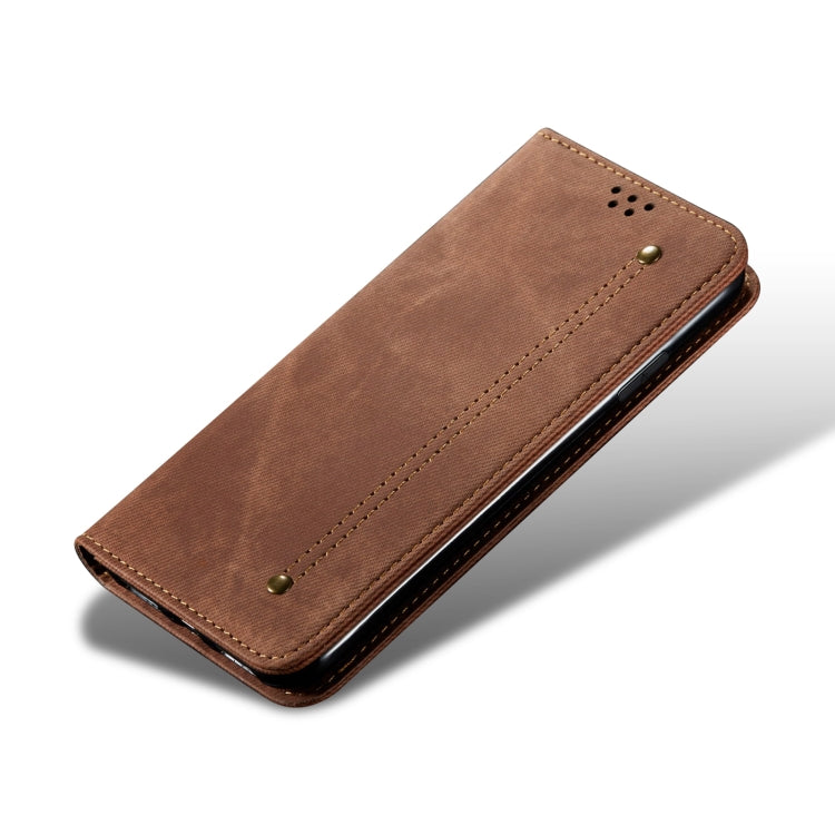 Funda de Cuero con Tapa Horizontal para Huawei Nova Y90 4G y Enjoy 50 Pro (Marrón)