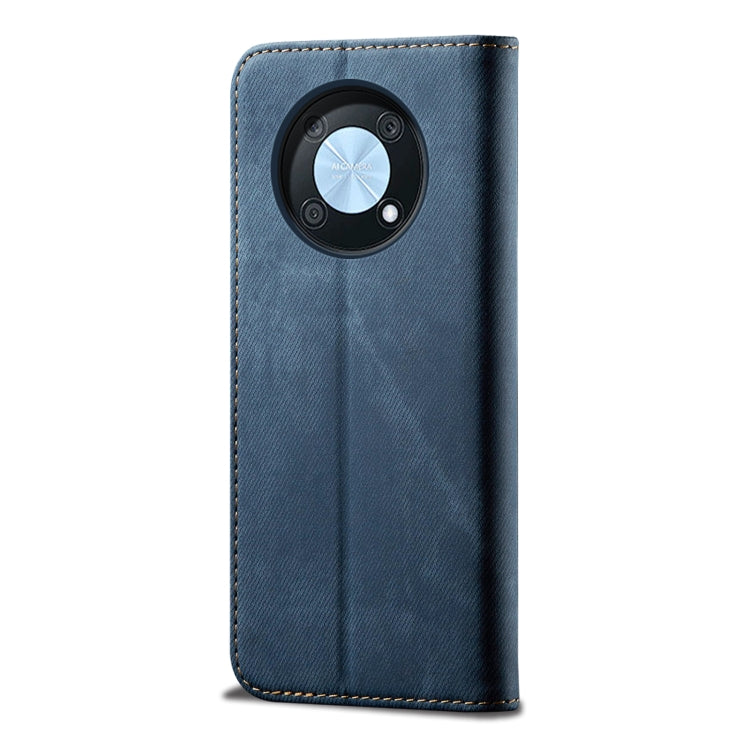Funda de Cuero con Tapa Horizontal para Huawei Nova Y90 4G Enjoy 50 Pro (Azul)