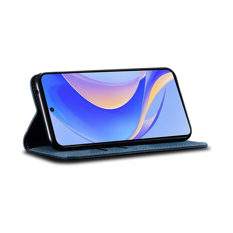 Funda de Cuero con Tapa Horizontal para Huawei Nova Y90 4G Enjoy 50 Pro (Azul)