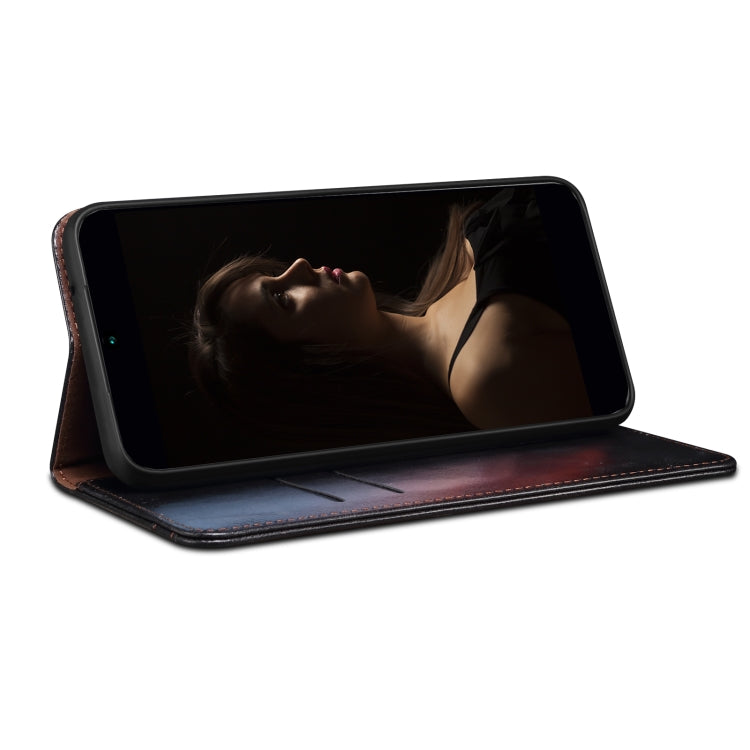 Funda de Cuero para Huawei Nova Y90 4G y Enjoy 50 Pro Oil Wax Crazy Horse (Negro)