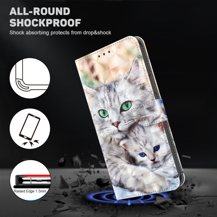 Funda de piel 3D para Sony Xperia 5 II con diseño Two Loving Cats