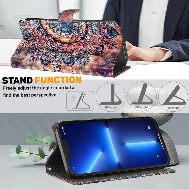 Funda para Sony Xperia 10 III de Cuero 3D Pintada con Diseño Mandala