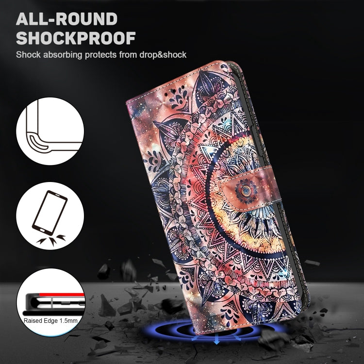 Funda para Sony Xperia 10 III de Cuero 3D Pintada con Diseño Mandala