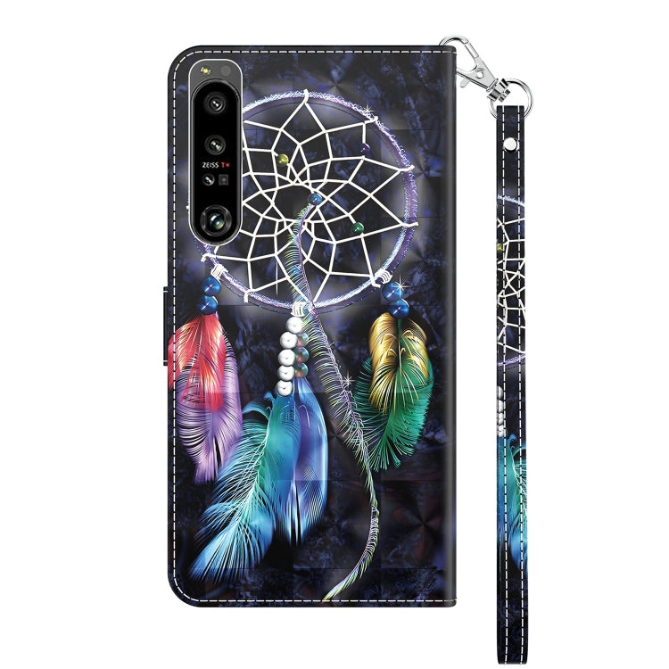 Estuche para Sony Xperia 1 IV de Cuero Pintado en 3D Atrapasueños Colorido