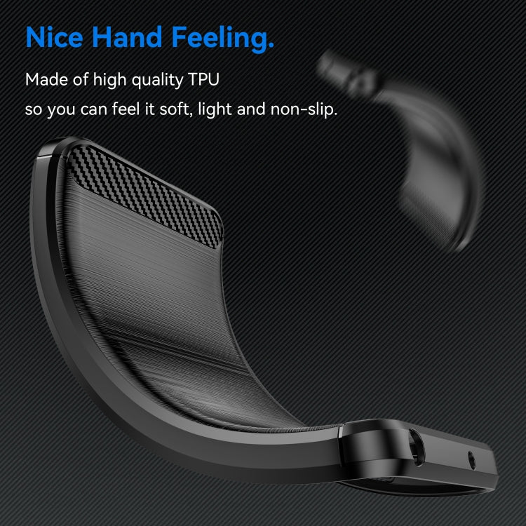 Funda de Teléfono TPU OnePlus 10T Fibra de Carbono Textura Cepillada (Negro)