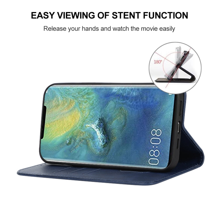 Para Huawei Mate 20 Pro Funda de cuero con cierre magnético (Azul)
