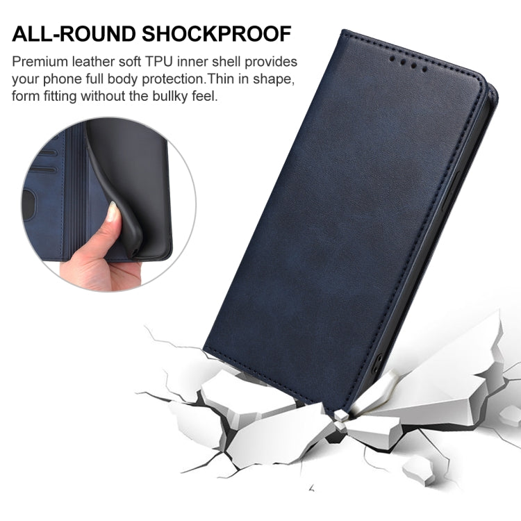 Para Huawei Mate 20 Pro Funda de cuero con cierre magnético (Azul)