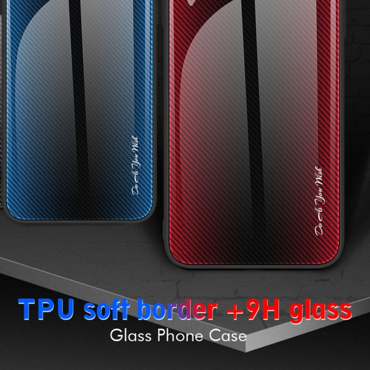 Para Huawei Enjoy 20 Plus 5G Textura Gradient Glass TPU Phone Case (Blanco)