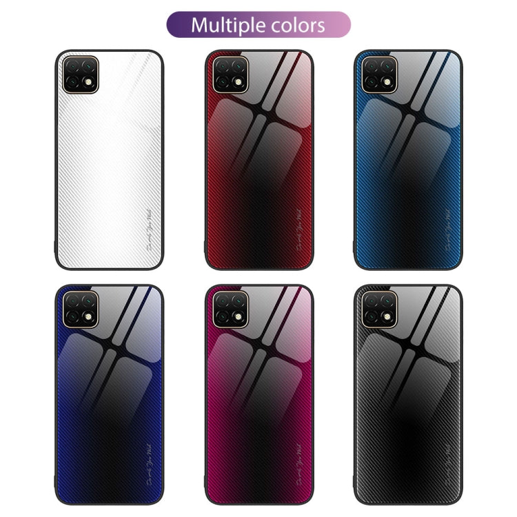Para Huawei Enjoy 20 5G Textura Gradient Glass TPU Phone Case (Blanco)