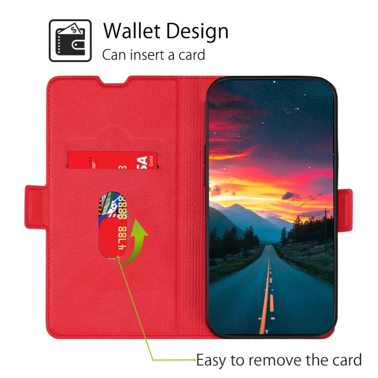 Para Huawei nova Y90 4G Ultra-delgado Voltaje Hebilla lateral Funda de cuero con tapa horizontal para teléfono (Rojo)