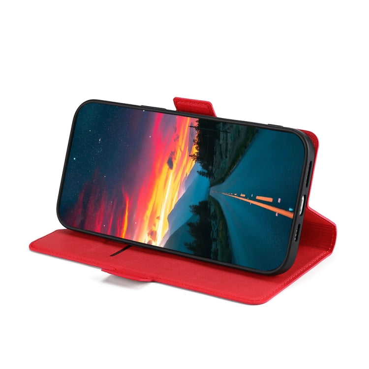 Para Huawei nova Y90 4G Ultra-delgado Voltaje Hebilla lateral Funda de cuero con tapa horizontal para teléfono (Rojo)